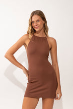 Charger l'image dans la galerie, Model Front: Rio De Sol Mini Dress Sand-Cappuccino Talia Dress