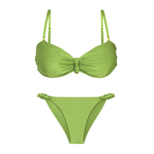 Charger l'image dans la galerie, Product Front: Rio De Sol Ensemble Set Shimmer-Botanica Bandeau-Crispy Cheeky-Crispy