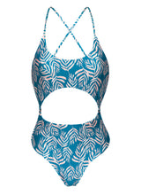 Charger l'image dans la galerie, Product Front: Rio De Sol Une Pièce Palms-Blue Ivy
