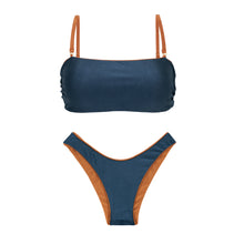 Charger l'image dans la galerie, Product Back: Rio De Sol Ensemble Set Nocciola Bandeau-Reto High-Leg
