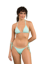 Charger l'image dans la galerie, Model Front: Rio De Sol Bas Bottom Malibu-Menta Cheeky-Tie
