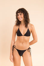 Charger l'image dans la galerie, Model Front: Rio De Sol Bas Bottom Shimmer-Black Cheeky-Tie
