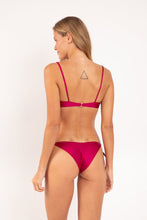 Charger l'image dans la galerie, Model Back: Rio De Sol Ensemble Set Shimmer-Desejo Balconet-Tie Cheeky-Tie-Gold
