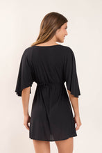 Charger l&#39;image dans la galerie, Model Back: Rio De Sol Mini Dress Black Mini Dress
