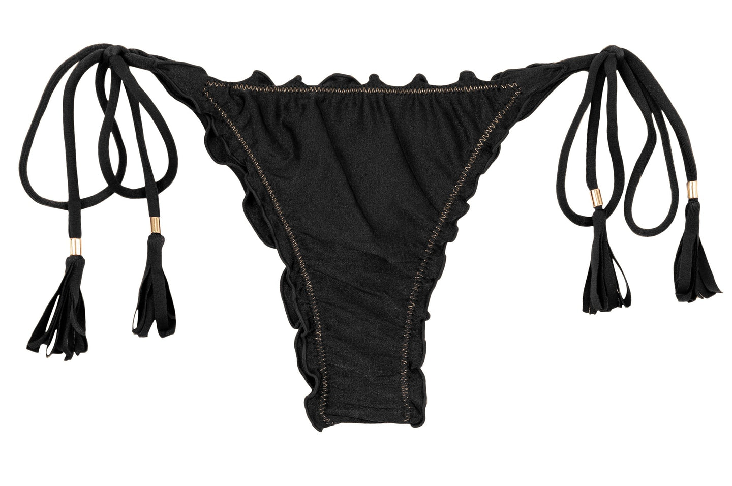 Product Front: Rio De Sol Bas Bottom Shimmer-Black Frufru-Fio