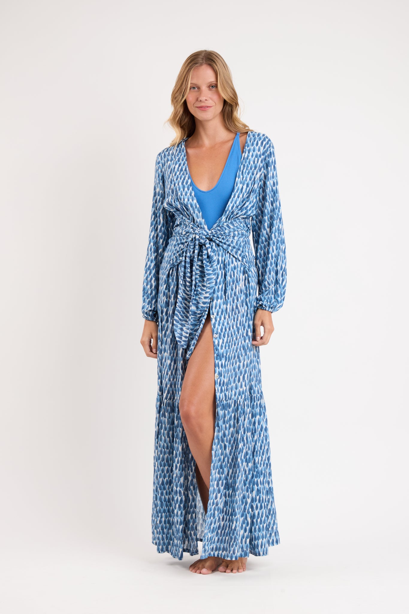 Model Front: Rio De Sol Vêtement De Plage Chuva Long Dress Verona