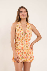 Model Front: Rio De Sol Vêtement De Plage Mosaico Low Cut Dress