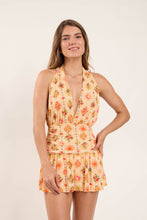 Charger l&#39;image dans la galerie, Model Front: Rio De Sol Mini Dress Mosaico Low Cut Dress
