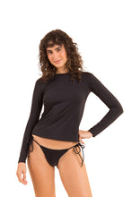 Charger l&#39;image dans la galerie, Model Front: Rio De Sol Haut Nero Rash-Guard

