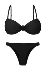 Charger l&#39;image dans la galerie, Product Front: Rio De Sol Ensemble Set Bora-Black Bandeau-Joy Leblon
