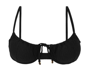 Product Front: Rio De Sol Haut Top Dots-Black Balconet-Tie