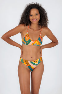 Model Front: Rio De Sol Haut Top El-Arco Bralette-Orange