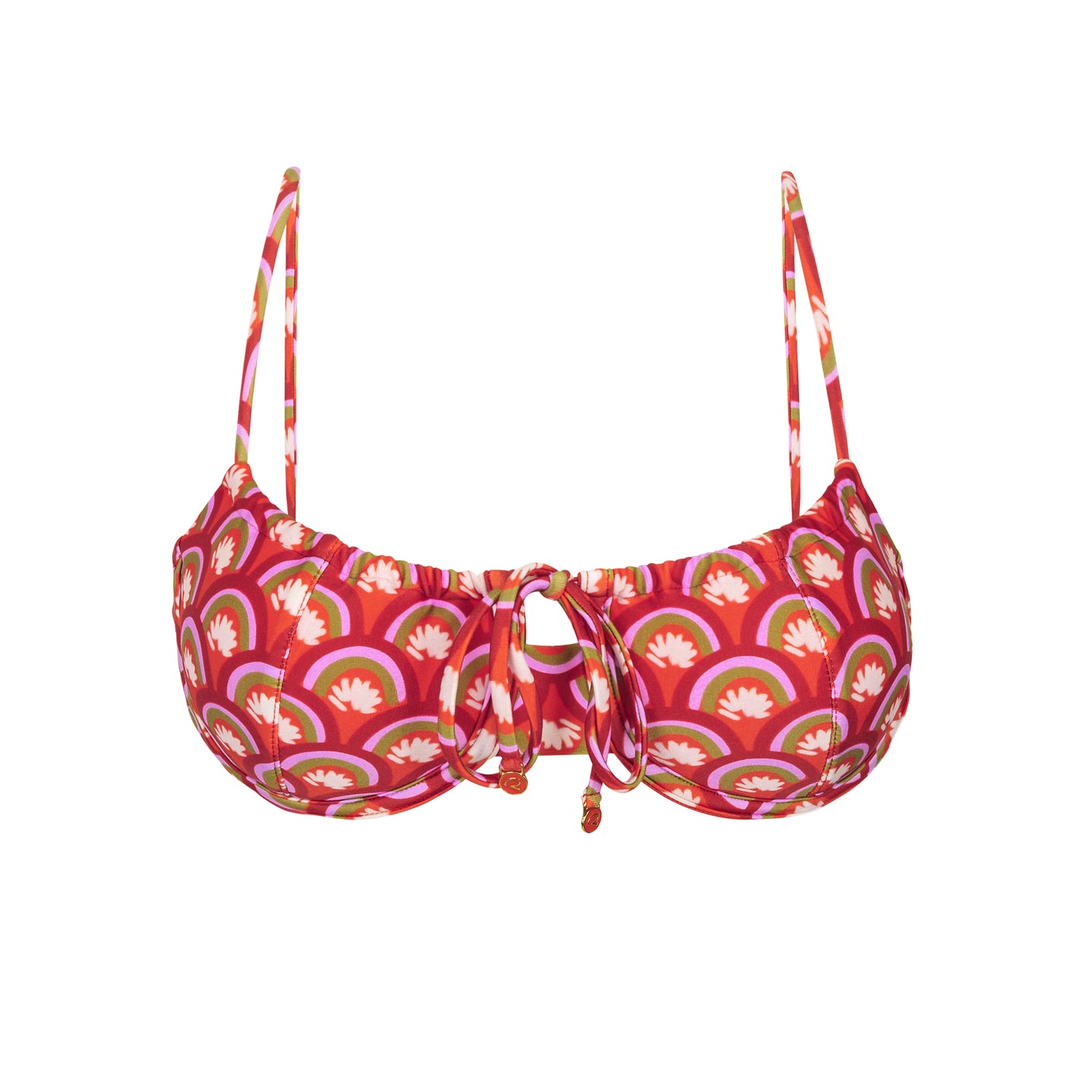 Product Front: Rio De Sol Haut Top Floral-Scales Balconet-Tie
