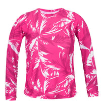 Charger l&#39;image dans la galerie, Product Front: Rio De Sol Haut Top Pink-Palms Rash-Guard
